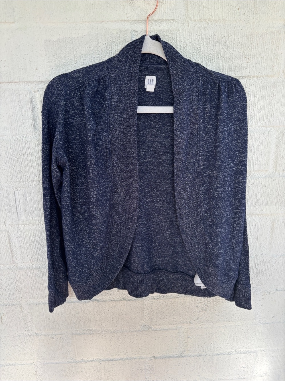 GAP Kids Dark Navy Heather Open-Front Cardigan sz M/8